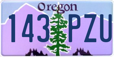 OR license plate 143PZU