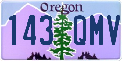 OR license plate 143QMV