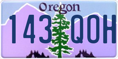 OR license plate 143QOH