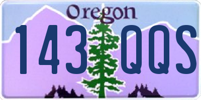 OR license plate 143QQS