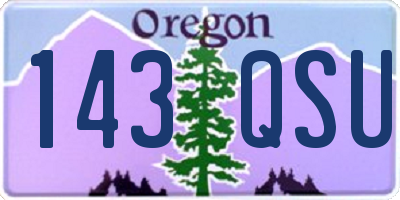 OR license plate 143QSU