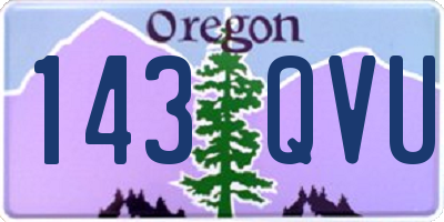 OR license plate 143QVU