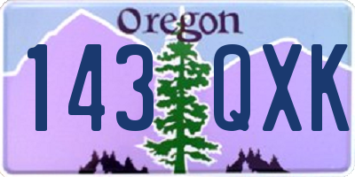 OR license plate 143QXK