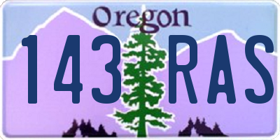 OR license plate 143RAS