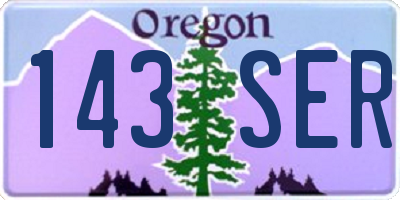 OR license plate 143SER