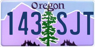 OR license plate 143SJT