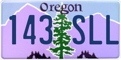 OR license plate 143SLL