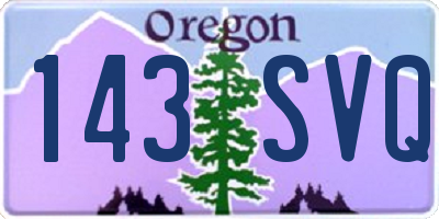 OR license plate 143SVQ