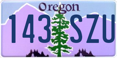 OR license plate 143SZU