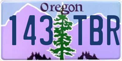 OR license plate 143TBR