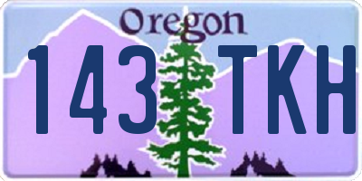 OR license plate 143TKH