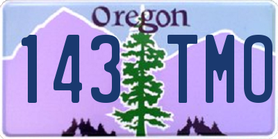 OR license plate 143TMO