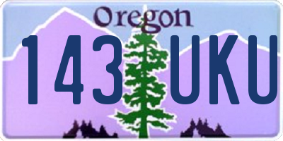 OR license plate 143UKU
