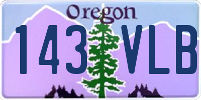 OR license plate 143VLB