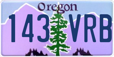 OR license plate 143VRB
