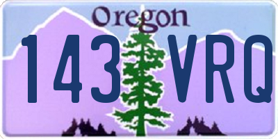 OR license plate 143VRQ