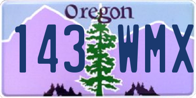 OR license plate 143WMX