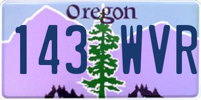 OR license plate 143WVR
