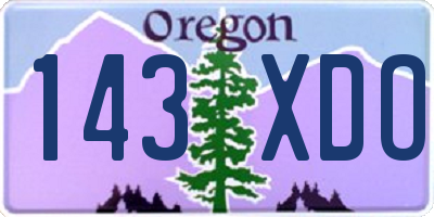 OR license plate 143XDO