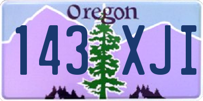 OR license plate 143XJI