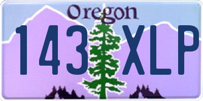 OR license plate 143XLP