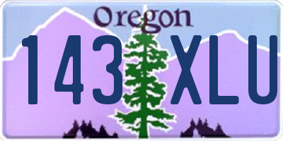 OR license plate 143XLU