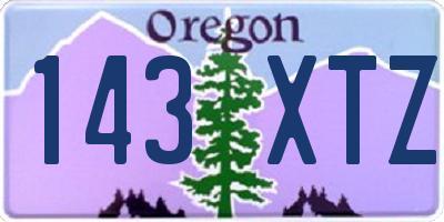 OR license plate 143XTZ