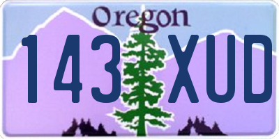 OR license plate 143XUD