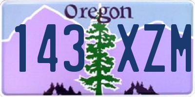 OR license plate 143XZM