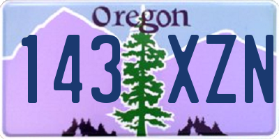OR license plate 143XZN