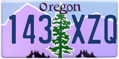 OR license plate 143XZQ