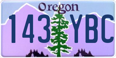 OR license plate 143YBC