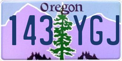 OR license plate 143YGJ