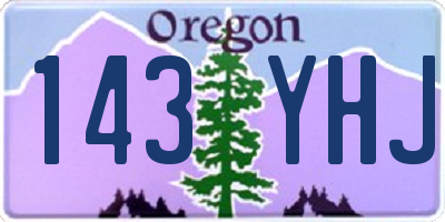 OR license plate 143YHJ