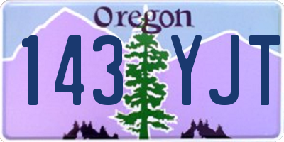 OR license plate 143YJT
