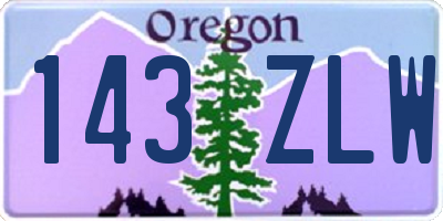 OR license plate 143ZLW