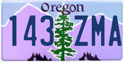 OR license plate 143ZMA