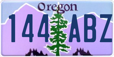 OR license plate 144ABZ