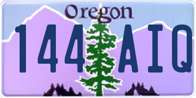 OR license plate 144AIQ
