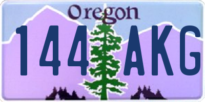 OR license plate 144AKG