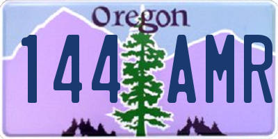 OR license plate 144AMR