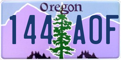 OR license plate 144AOF