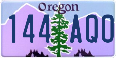 OR license plate 144AQO