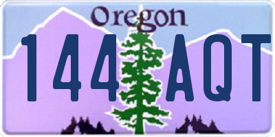 OR license plate 144AQT