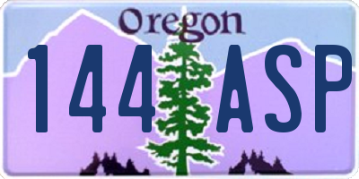OR license plate 144ASP