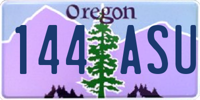 OR license plate 144ASU