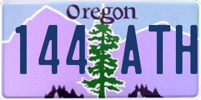 OR license plate 144ATH