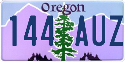 OR license plate 144AUZ