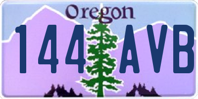 OR license plate 144AVB