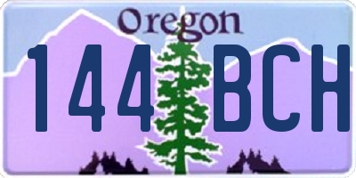 OR license plate 144BCH